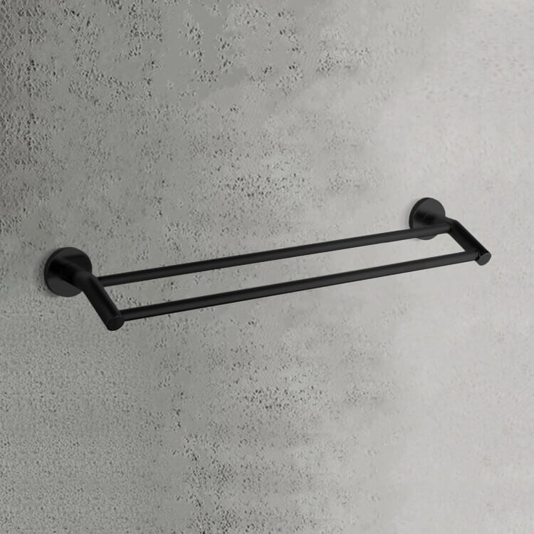 Nameeks NCB102 Double Towel Bar, 25 Inch, Matte Black